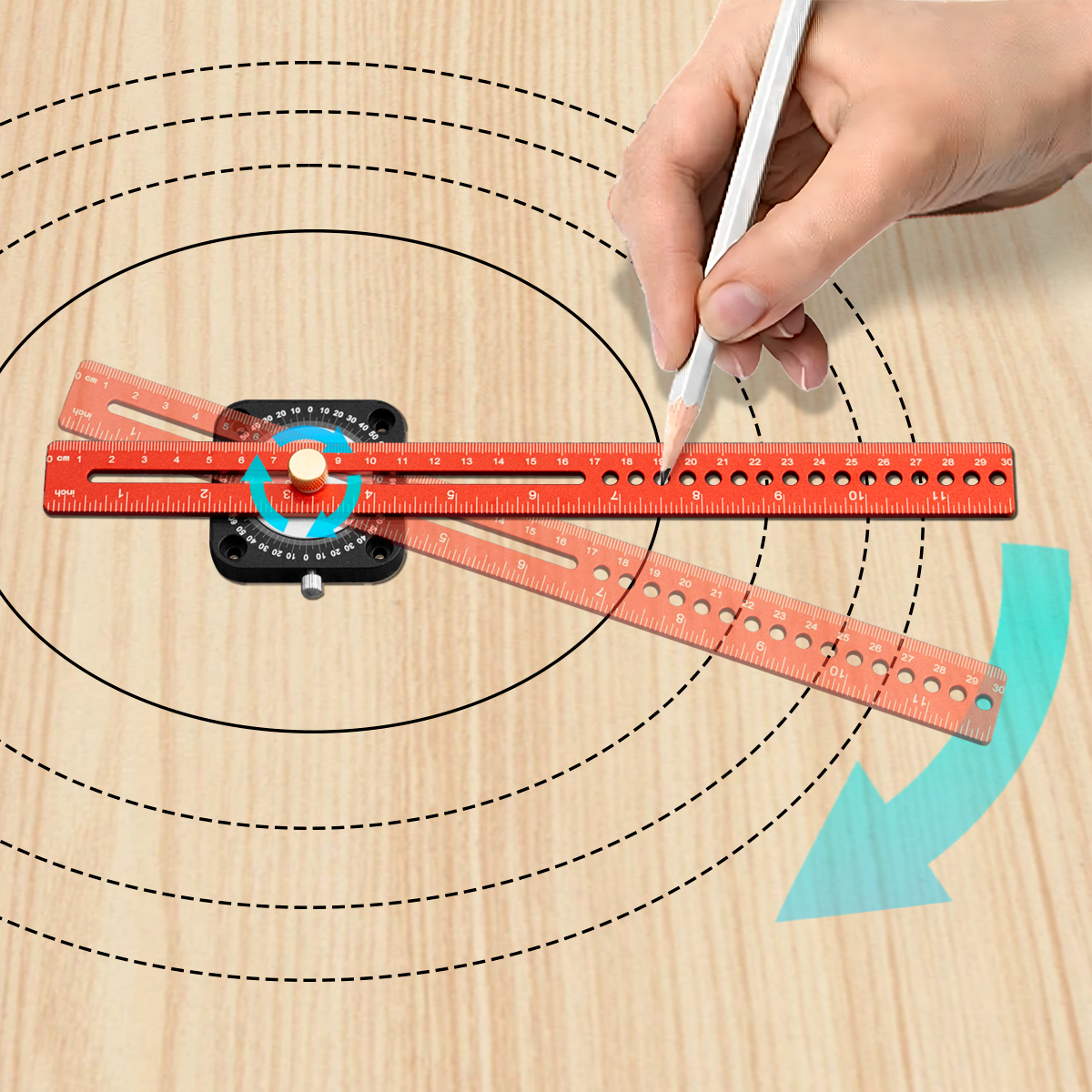 Workshop Measuring Tools - New Woodworking Scriber 360° Precision T-type