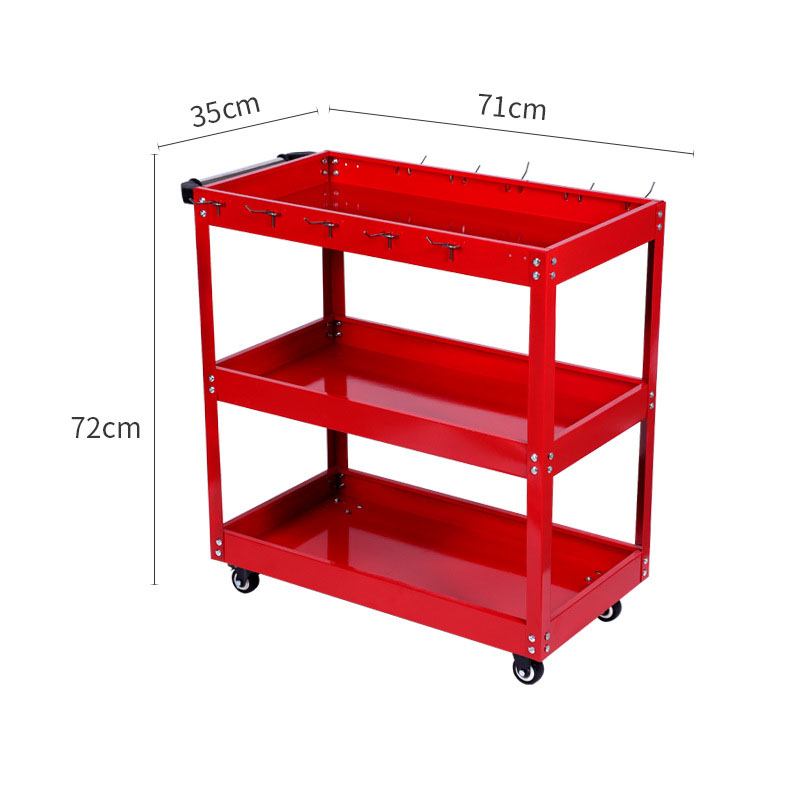Workshop Tools Trolley - 3 Tier Rolling Tool Cart Heavy