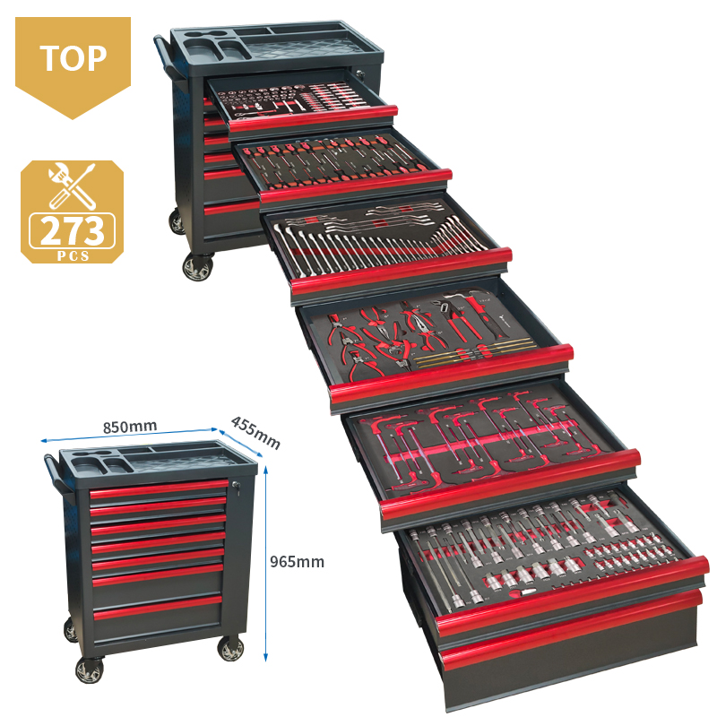 Workshop Tools Trolley - 7 Drawer Tool Trolley With 273pcsEVA