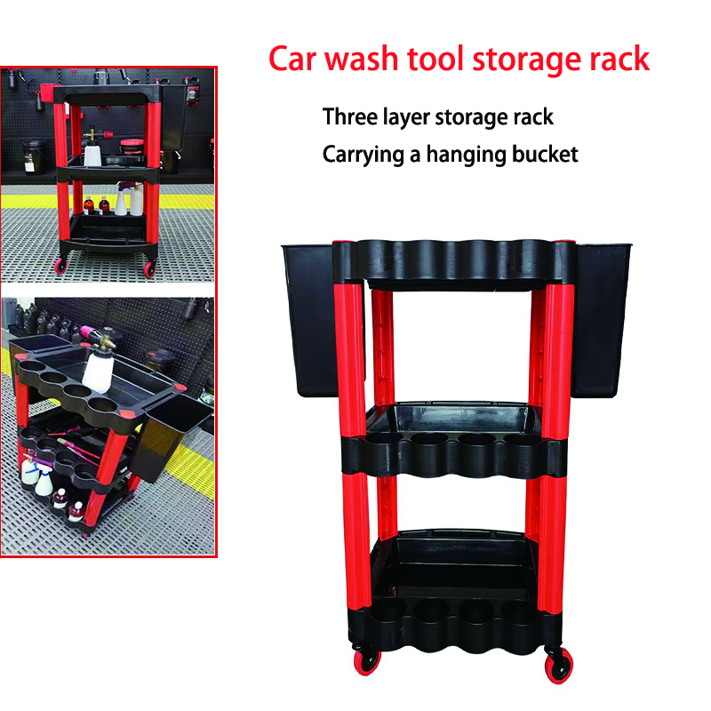 Workshop Tools Trolley - Auto Repair WashTool Storage Car Three-tier