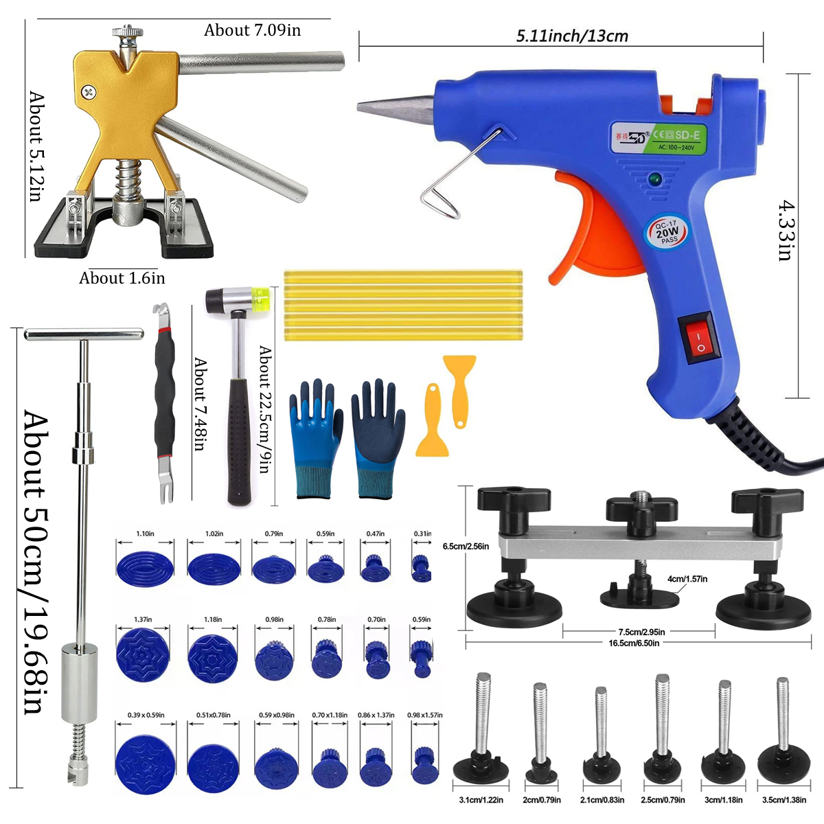 Workshop Tools Automotive - Dent Repair Kit Car Puller Tools