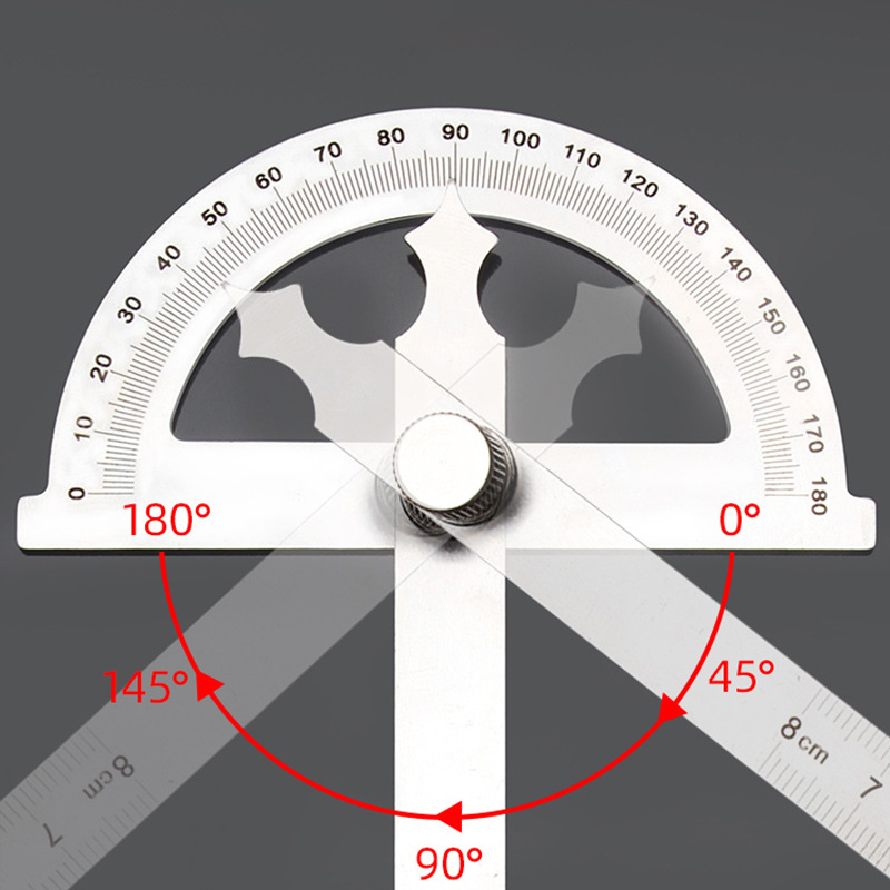 Workshop Measuring Tools - 180 Degree Protractor Metal Angle Finder