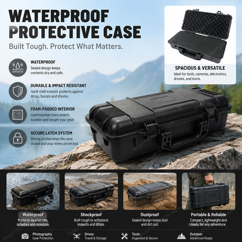 Workshop Tools Store - Portable Waterproof Tool Box, Shock Resistant