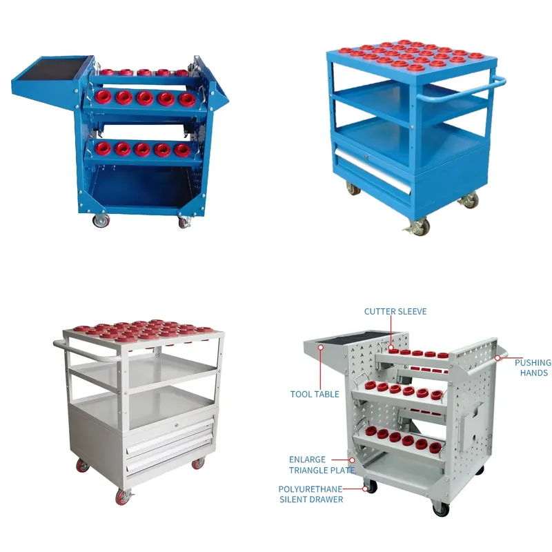 Workshop Tools Trolley - Durable Workshop CNC Tool Holder Storage