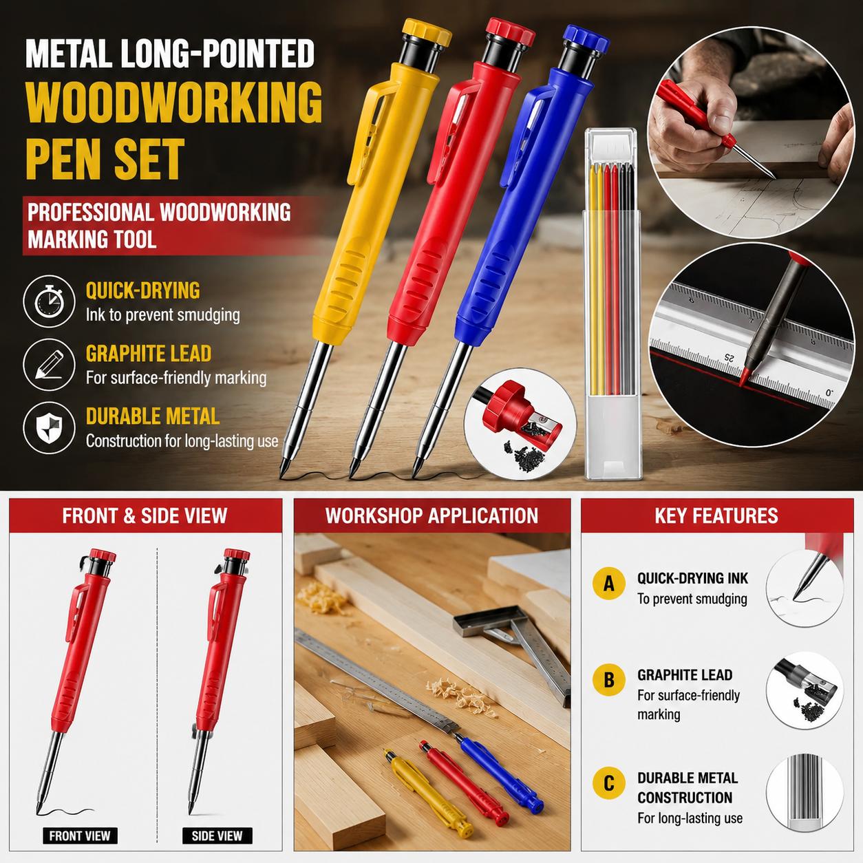 Workshop Tools Engineering - Professional High Precision Metal Long Tip