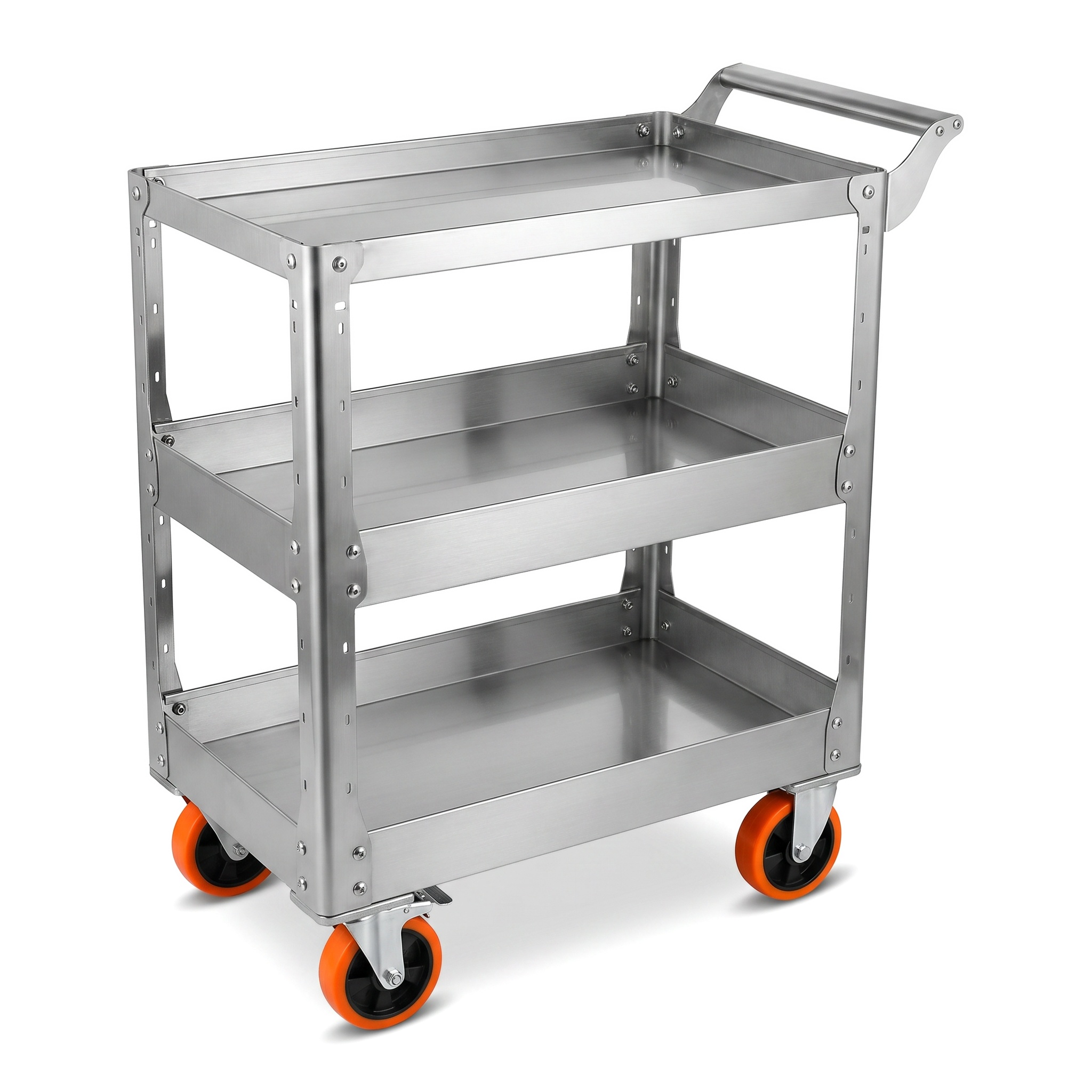 Workshop Tools Trolley - 3-Tier Steel Utility Cart - 330