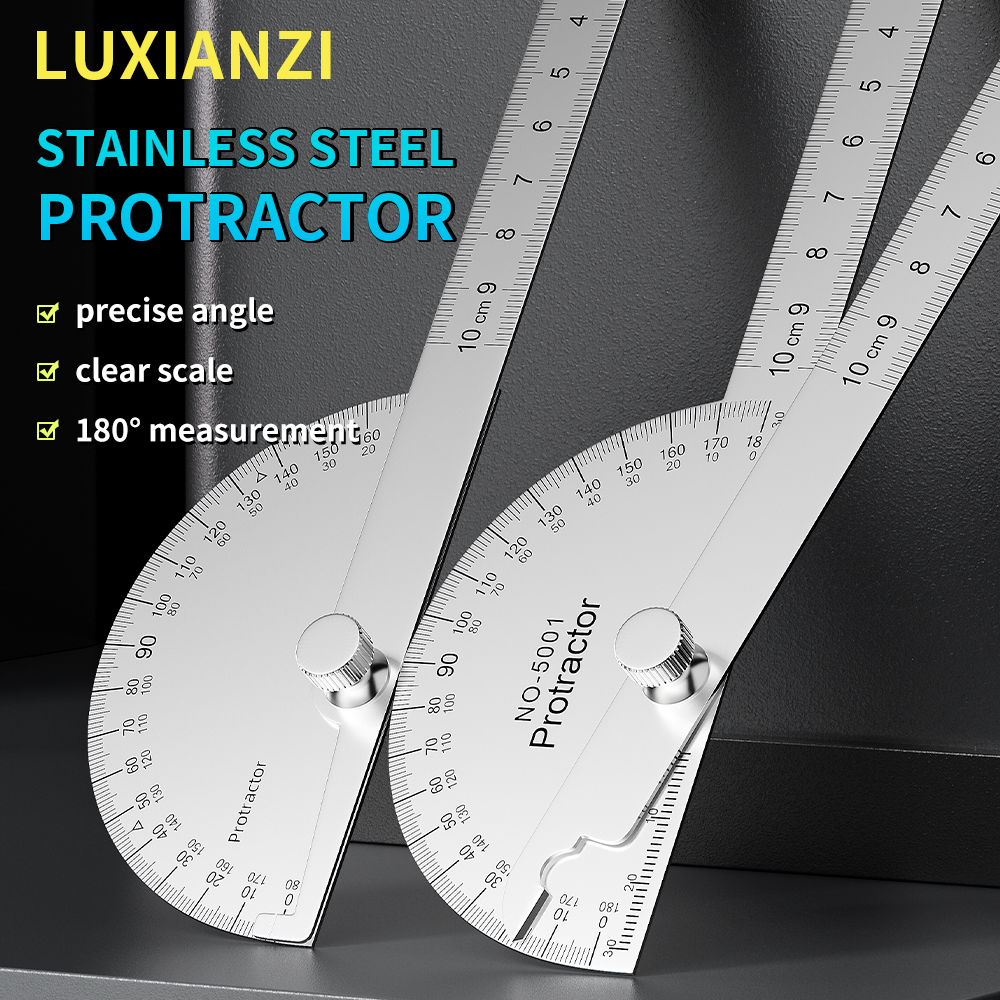 Workshop Measuring Tools - LUXIANZI Stainless Steel Protractor Angle Ruler