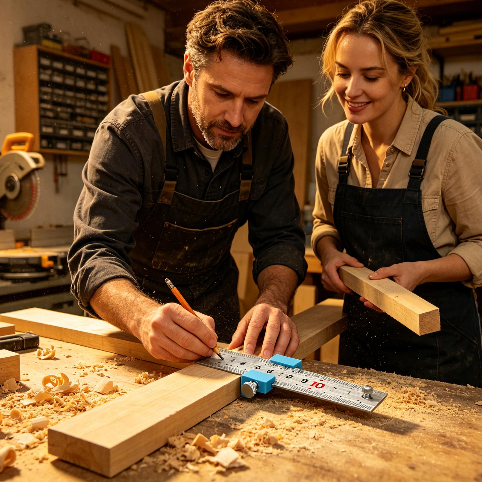 Workshop Measuring Tools - Carpentry Tools Carpentry Ruler Measuring Scribing