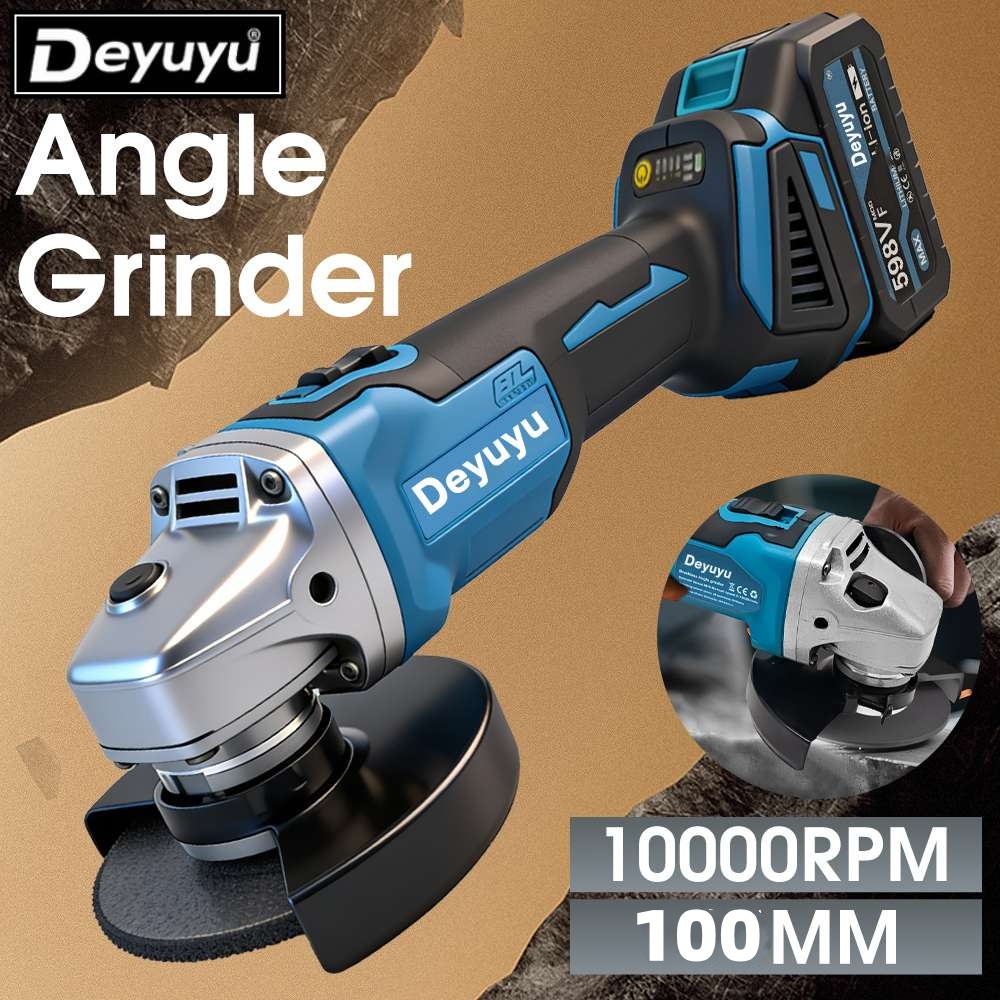 Workshop Tools And Equipment - 100mm Rechargeable Angle Grinder Lithium Battery