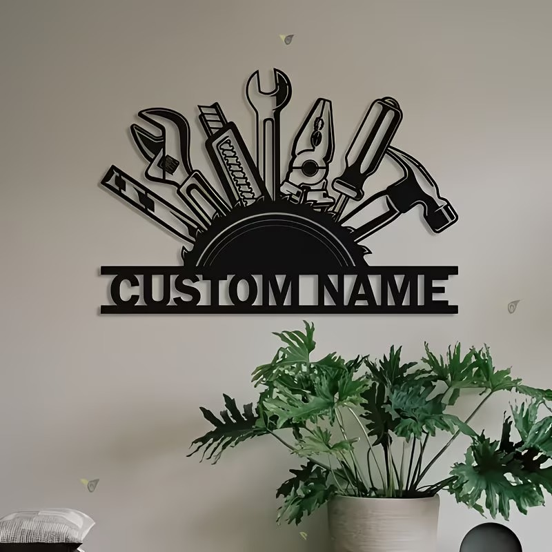 Workshop Tools And Names - Custom Metal Tool Wall Art -