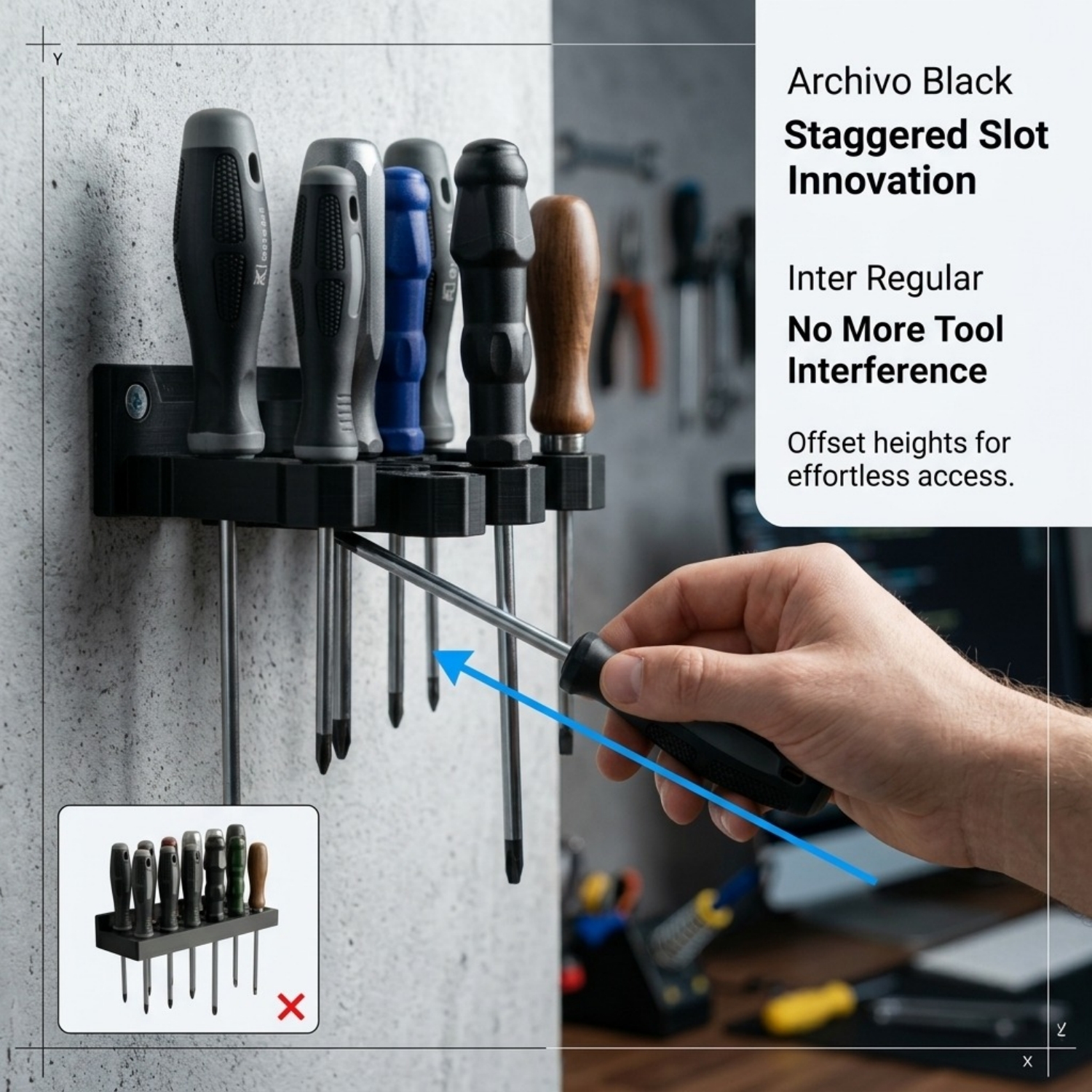 1-Piece Screwdriver Storage Ra - Workshop Tools Store ulasan dan harga