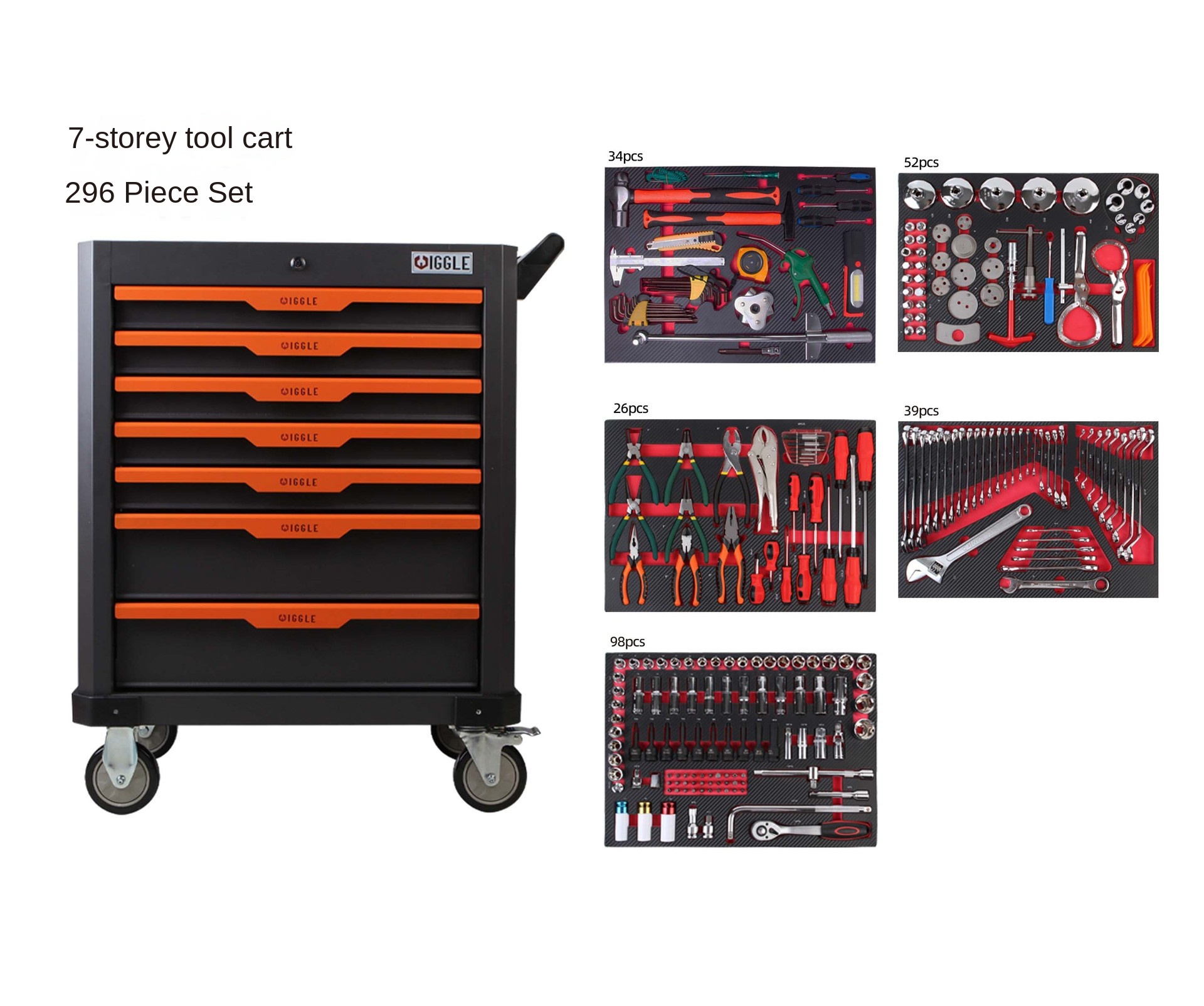 471pcs Durable Heavy-Duty Meta - Workshop Tools Trolley ulasan dan harga