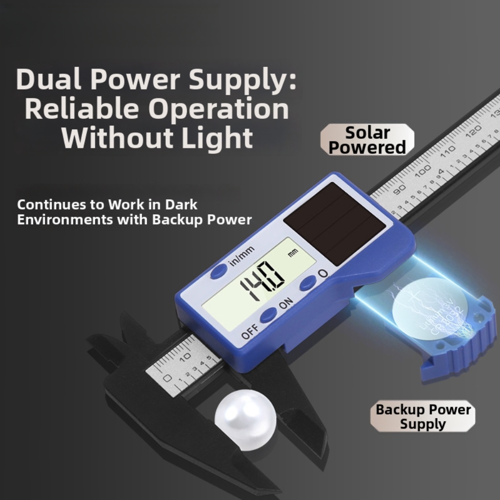 1pc Solar Powered Digital Vern - Workshop Tools Engineering ulasan dan harga