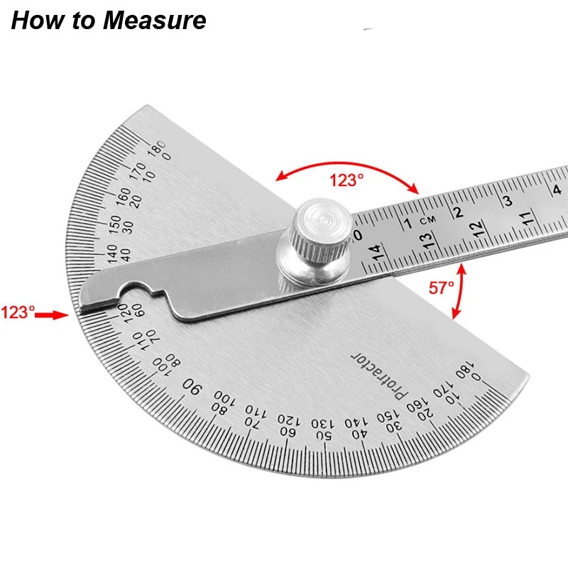 180 Degree Protractor Metal An - Workshop Measuring Tools ulasan dan harga