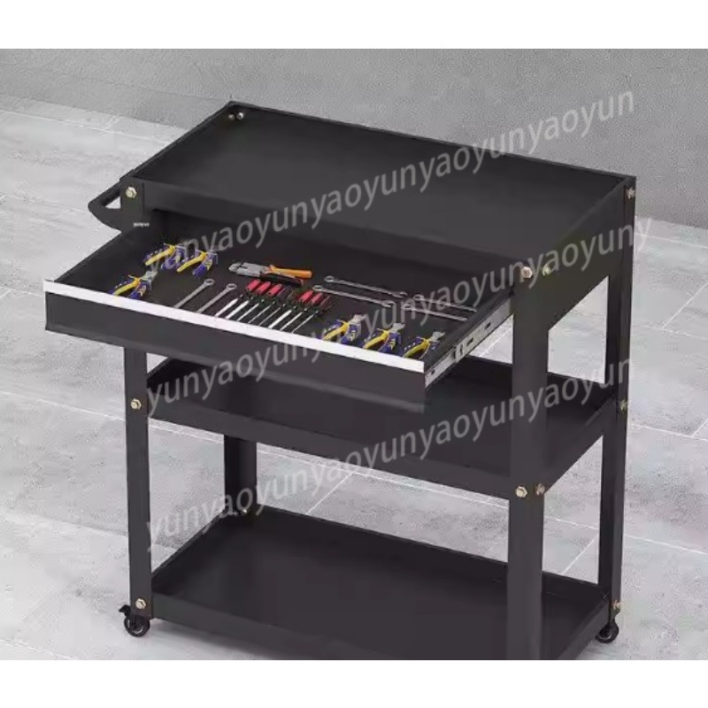 Heavy Duty 3 Tier Rolling Cart - Workshop Tools Trolley ulasan dan harga