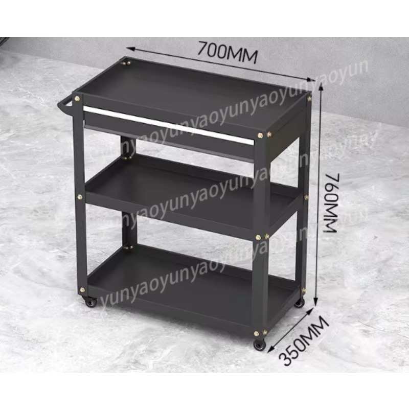 Heavy Duty 3 Tier Rolling Cart - Workshop Tools Trolley ulasan dan harga