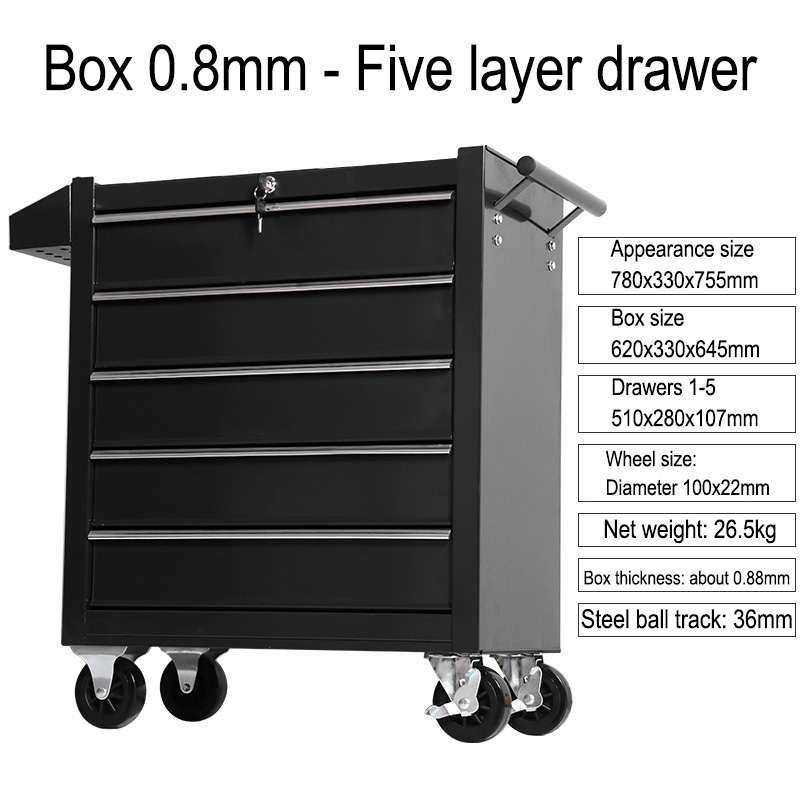5 Drawer Storage Tool Box Trol - Workshop Tools Trolley ulasan dan harga