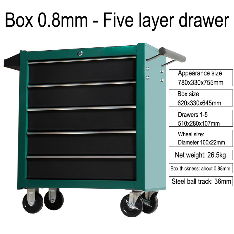 5 Drawer Storage Tool Box Trol - Workshop Tools Trolley ulasan dan harga