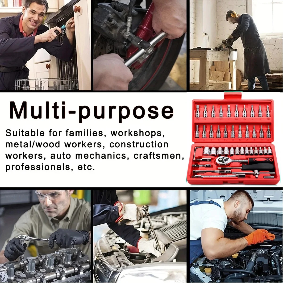 46Pc Auto Maintenance Vehicle- - Workshop Tools Sale ulasan dan harga