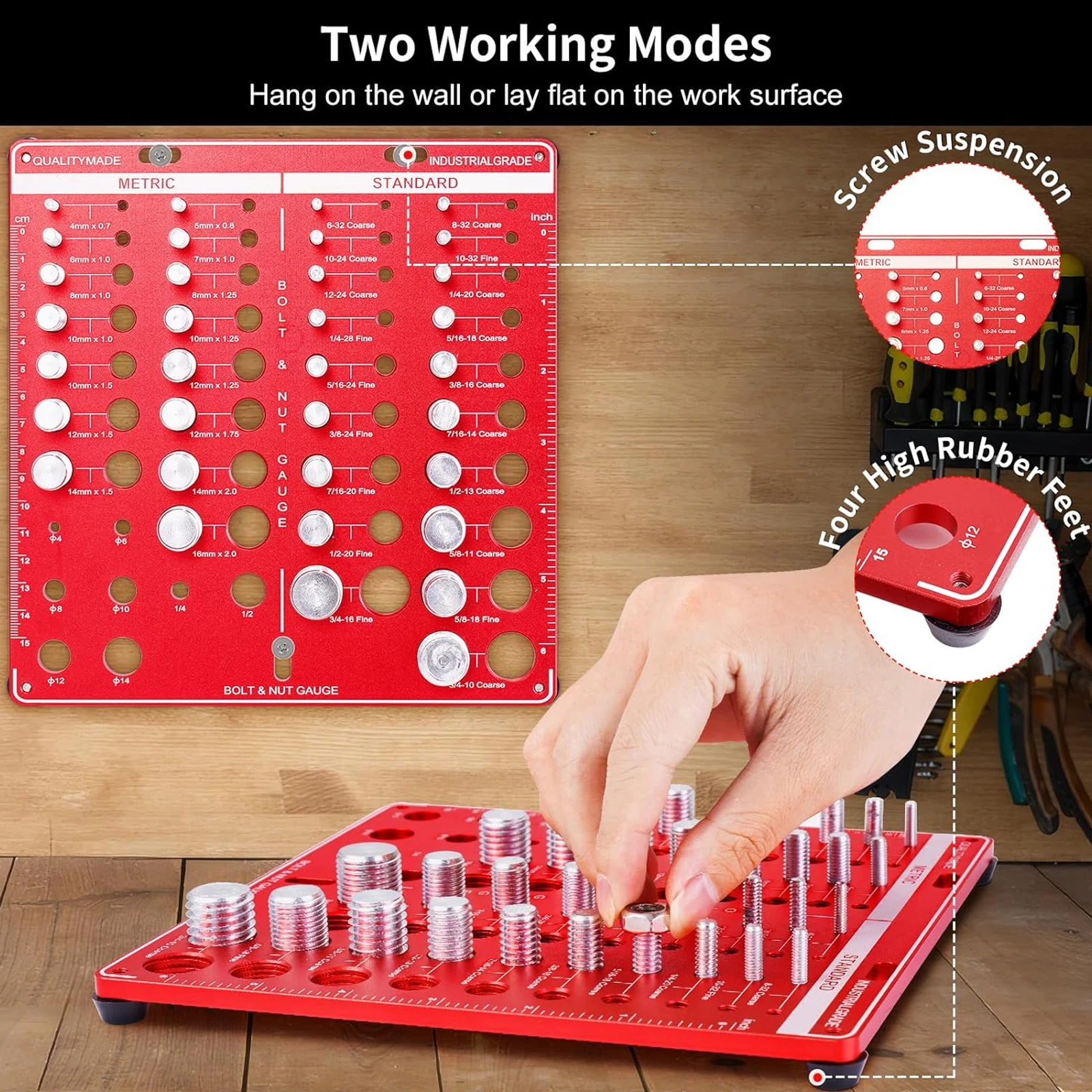 Nut and Bolt Thread Gauge Set  - Workshop Measuring Tools ulasan dan harga