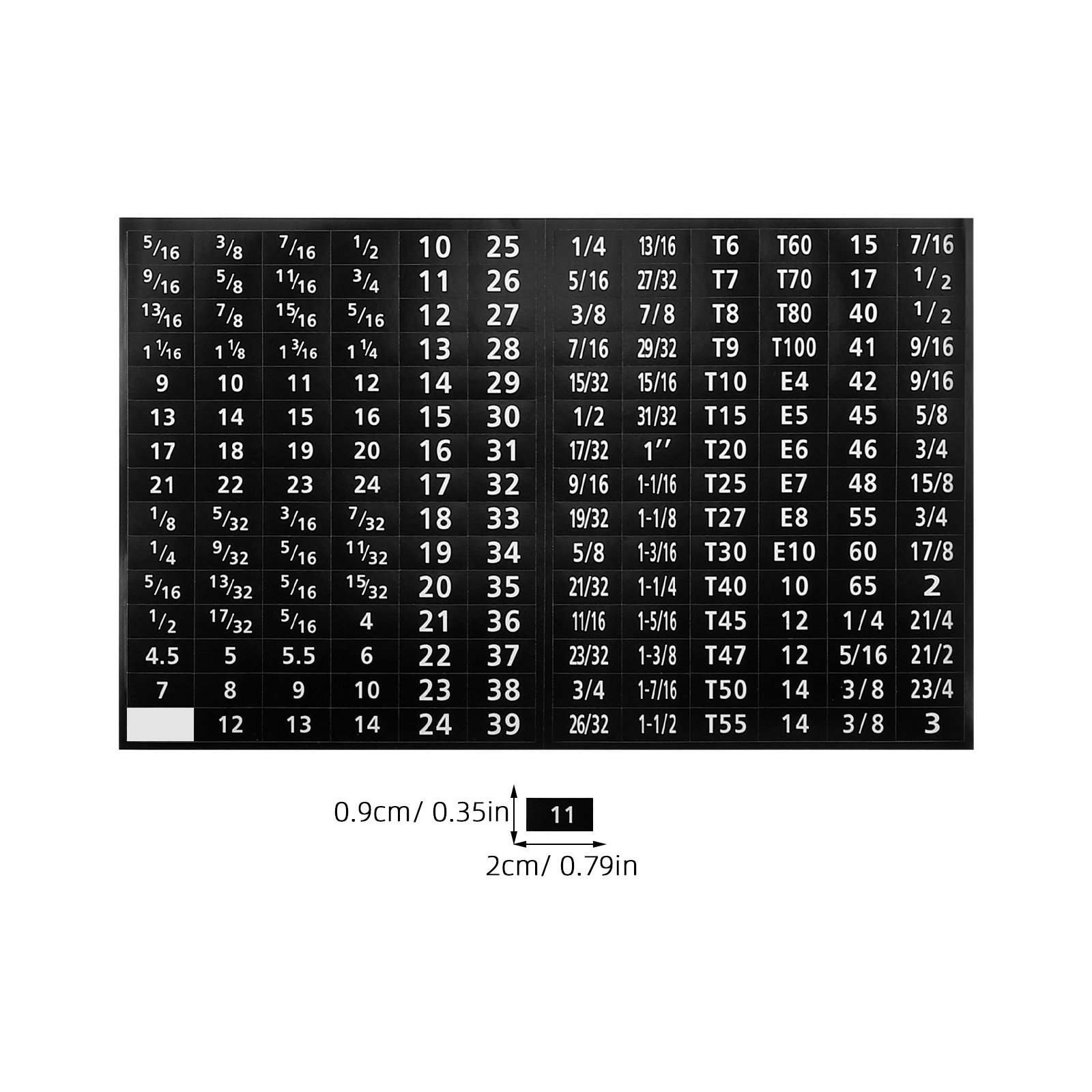 6 Sheet Self Adhesive Socket S - Workshop Tools Classification ulasan dan harga