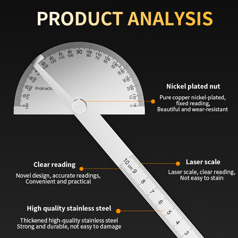 LUXIANZI Stainless Steel Protr - Workshop Measuring Tools ulasan dan harga