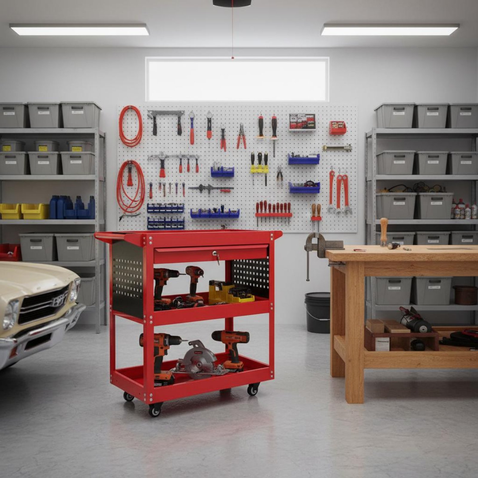 3-Tier Tool Cart Thickened Ste - Workshop Tools And Equipment ulasan dan harga