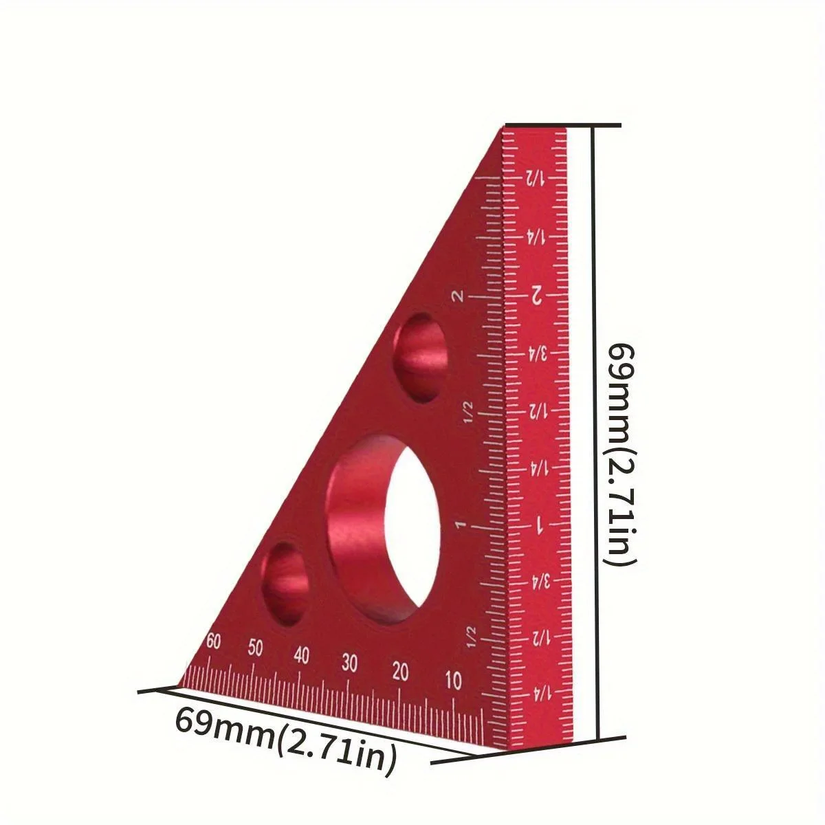 Aluminum 45/90 Degree Triangle - Workshop Measuring Tools ulasan dan harga