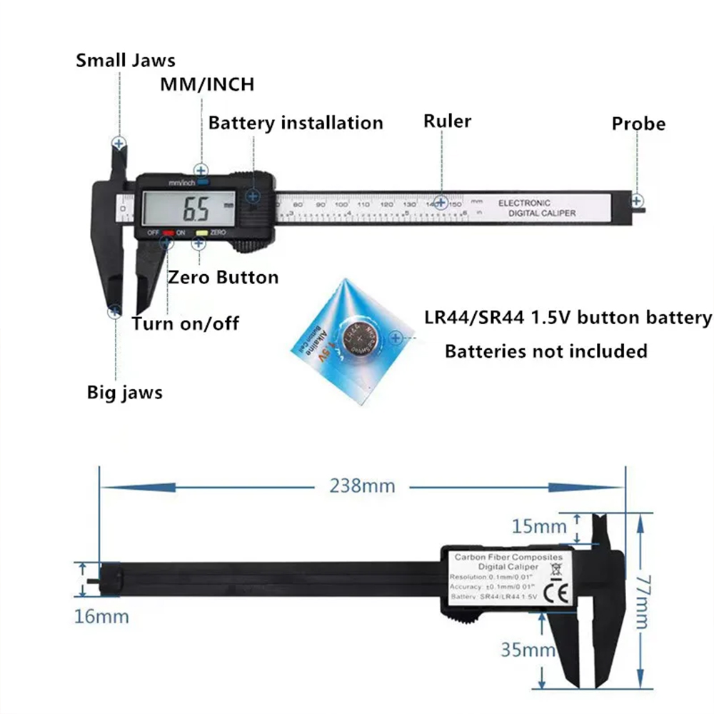 100mm 150mm Watch Electronic D - Workshop Measuring Tools ulasan dan harga