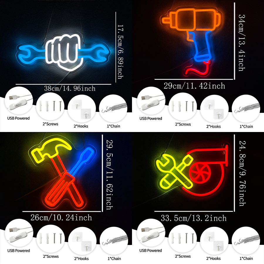 Repair Tools Neon Sign For Wal - Workshop Tools Store ulasan dan harga