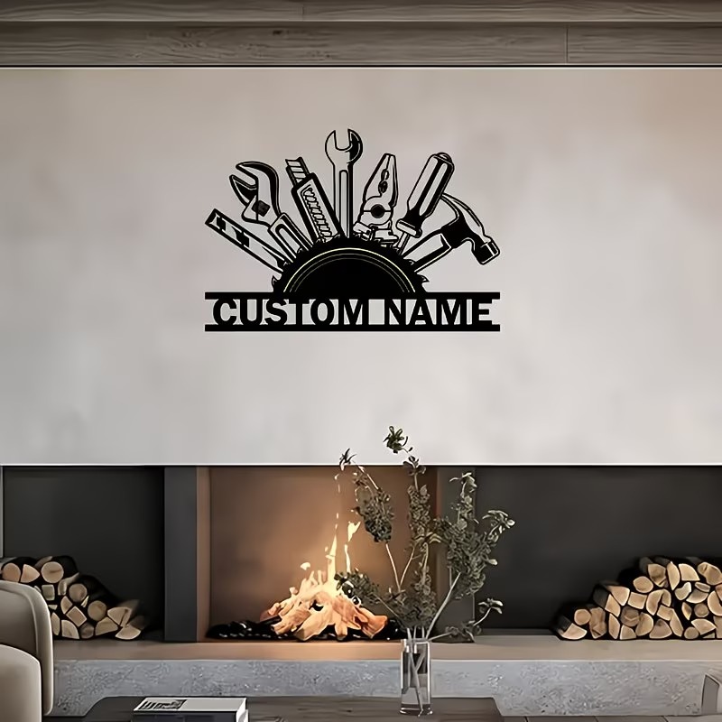 Custom Metal Tool Wall Art - P - Workshop Tools And Names ulasan dan harga